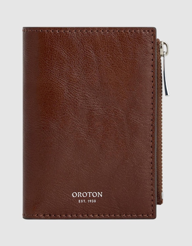 Oroton - Cecile 10CC Mini Zip Wallet Veg Leather