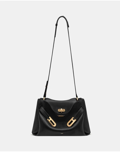 JW PEI - Rhea Pebbled Double Buckle Shoulder Bag