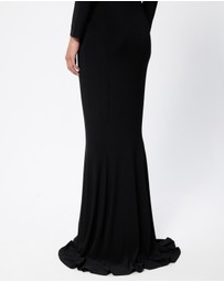 Norma Kamali - 3/4 Sleeve Cowl Neck Fishtail Gown
