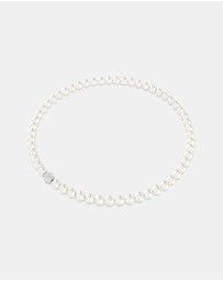 Swarovski - Matrix Necklace, Crystal Pearl, White, Rhodium Plated