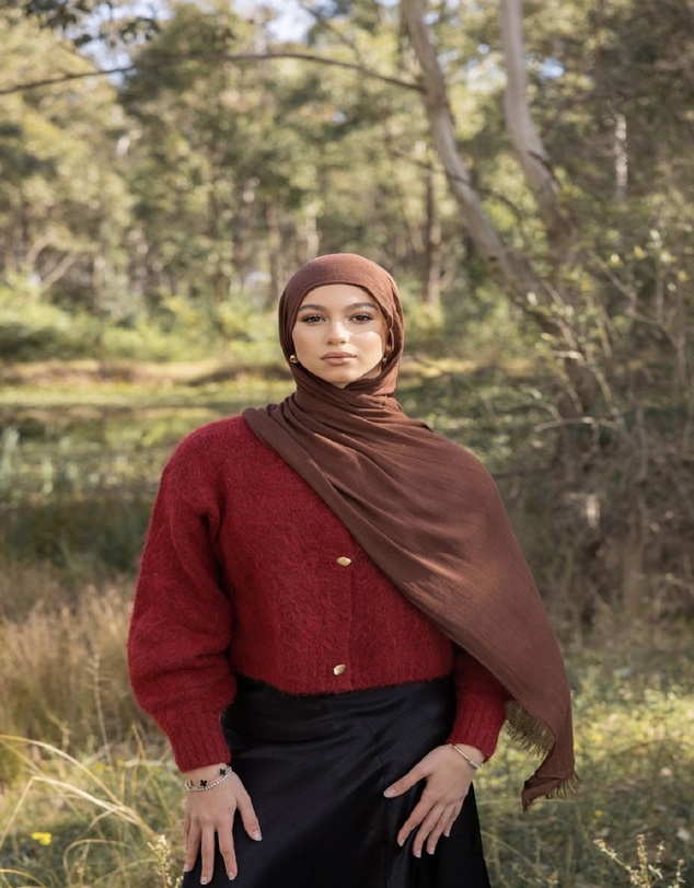 Mod Squad - Luxe Rayon Hijab Frayed Edge - SAFFRON 7