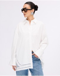 Minima Esenciales - Daphne Embroidered Oversized Shirt