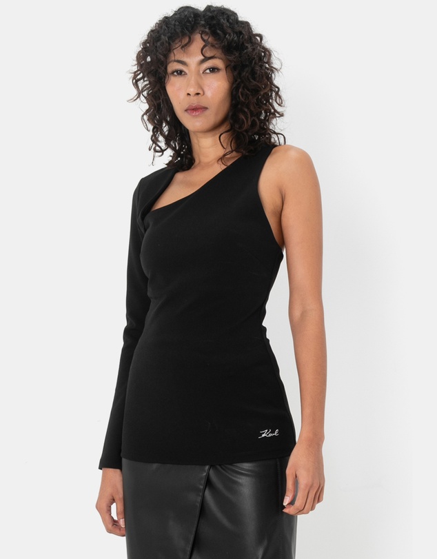 Karl Lagerfeld - Asymmetric Jersey Party Top