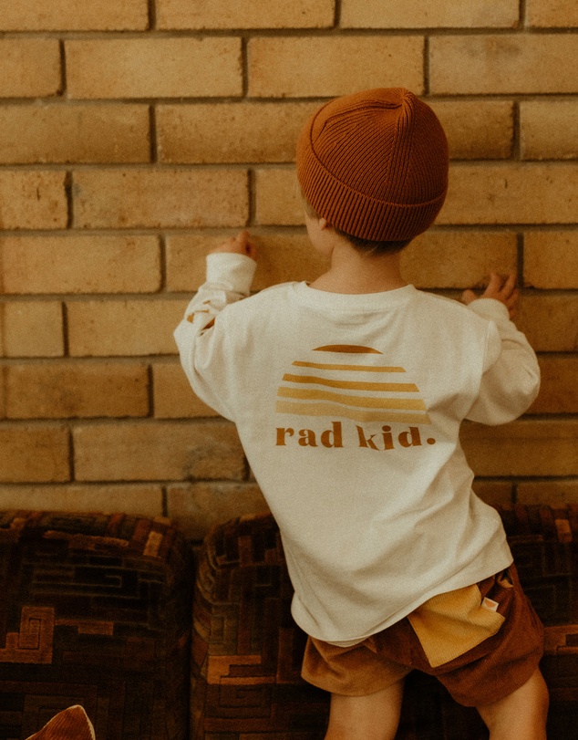 Banabae - Rad Kid Tonal Long Sleeve Tee - White