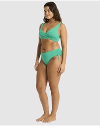 Sea Level Australia - Essentials Edit Cross Front Multifit Bra Top Evergreen