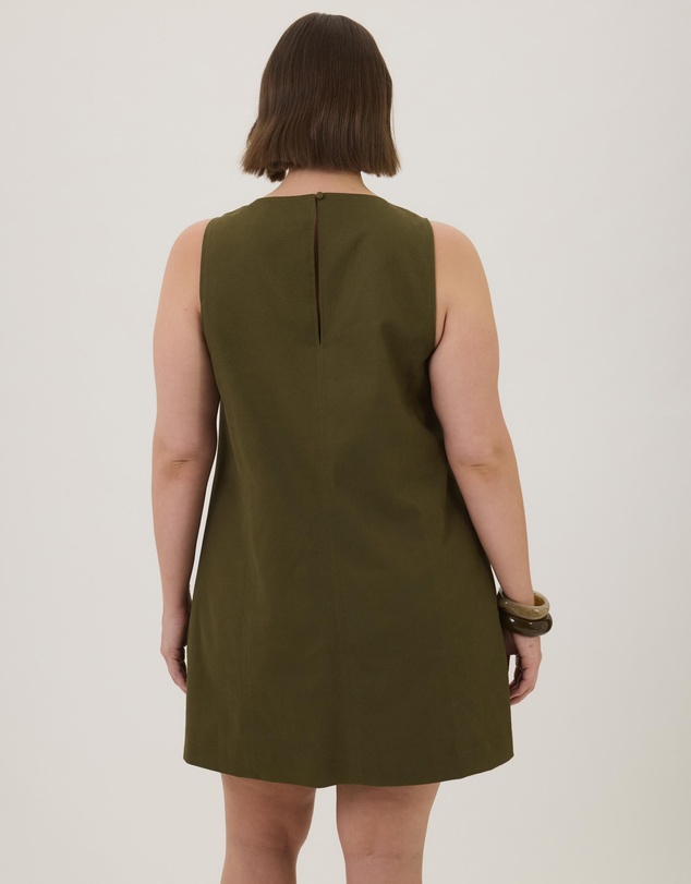 Atmos&Here Curvy - Caity Cotton Twill A-Line Mini Dress