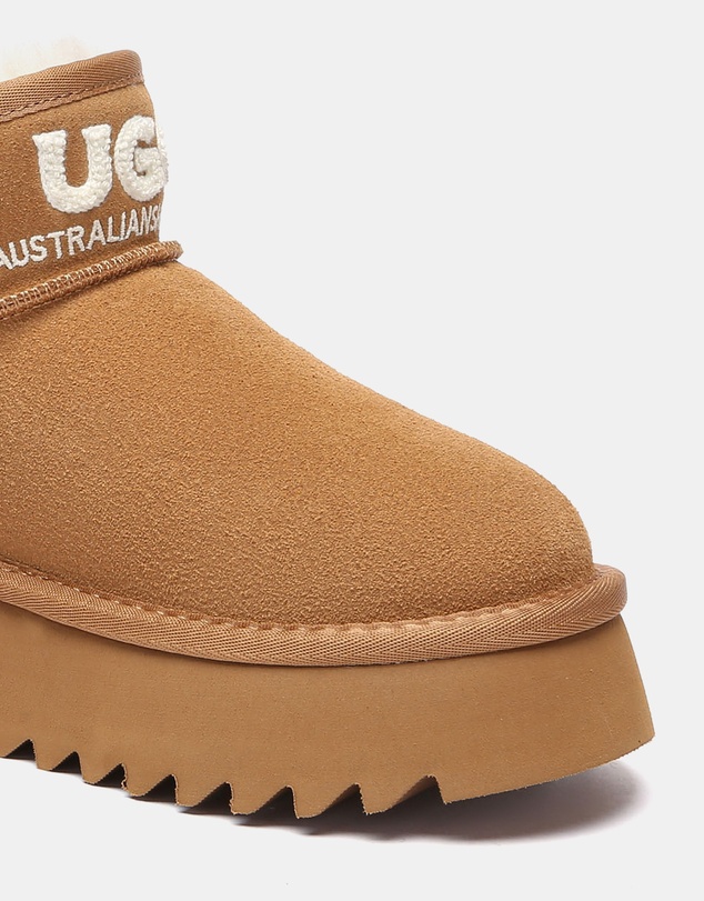 EVERAU - Australian Shepherd Ugg Helia Platform Cow Suede Upper UGG Boots