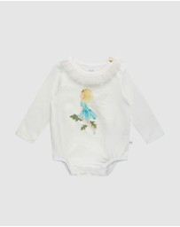 Fleur Harris - 'Silky the Fairy' Frill Bodysuit in Cream