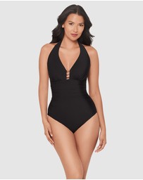 Miraclesuit Swimwear  - Razzle Dazzle Theia Halter One-Piece Shaping Swimsuit