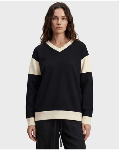 Academy Brand - Maggie Contrast V Sweat