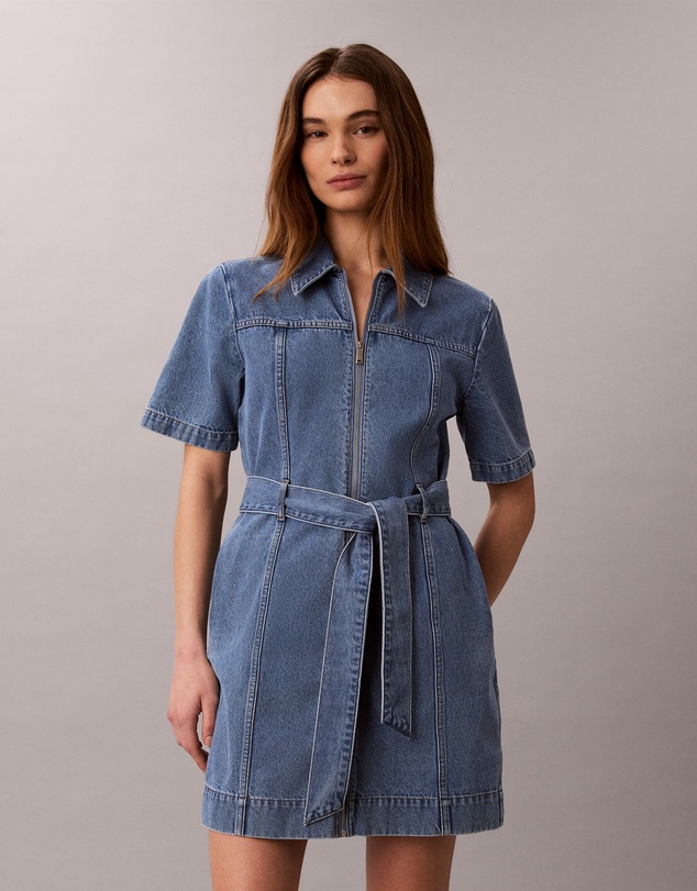 Calvin Klein Jeans - Denim Belted Shirt Dress