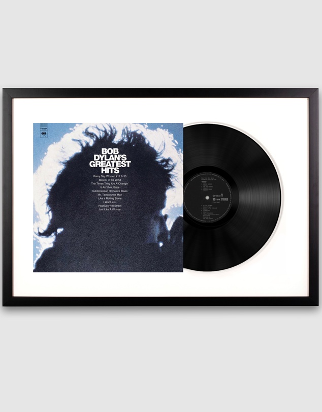 iWorld - Framed Bob Dylan Greatest Hits Vinyl Album Art
