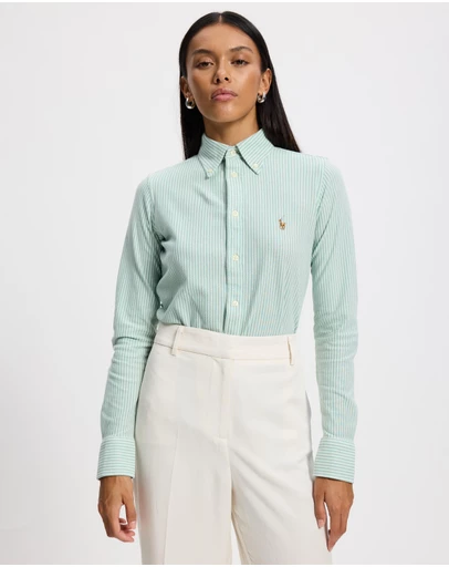 Polo Ralph Lauren - Striped Knit Oxford Cotton Shirt - ICONIC EXCLUSIVE