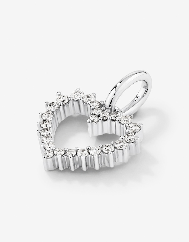 Michael Hill - Diamond Open Love Heart Pendant in 10kt White Gold