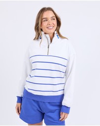 Foxwood - College Stripe Zip Crew