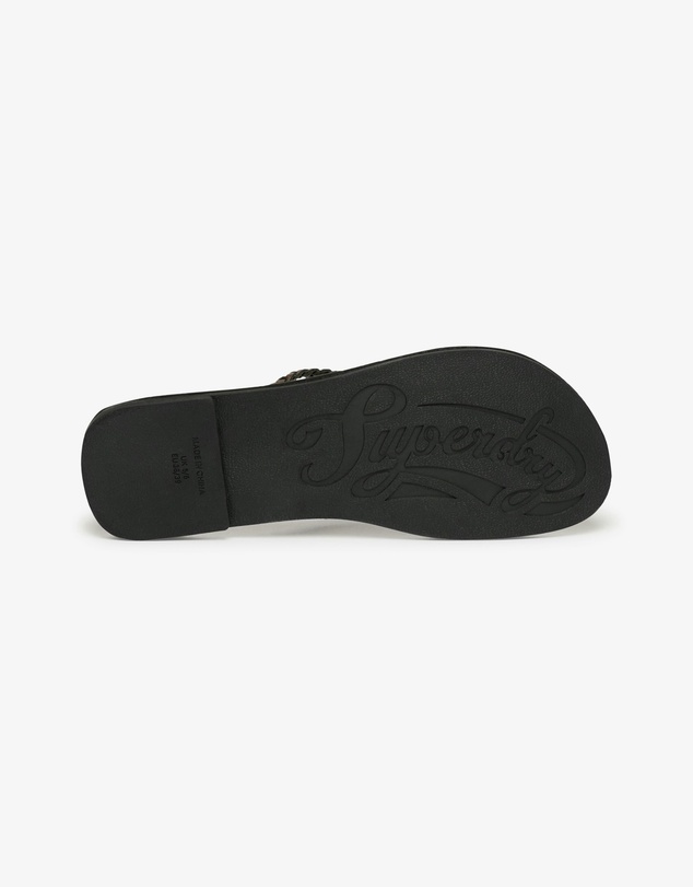 Superdry - Faux Leather Braided Flip Flop