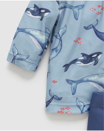 Purebaby - Printed Long Sleeve Rashie Set Swim -Kids-Babies