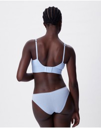 Bras N Things - Daisy Chain Wirefree L/Line Bra - Light Blue