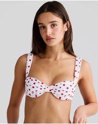 Vacay Swimwear - Rhodes Top Red Polka
