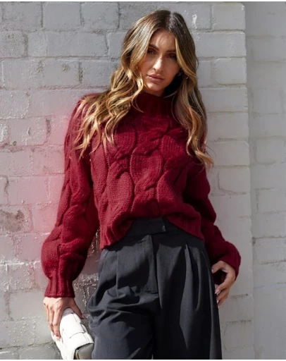 Esther & Co - Hadi Knit - Wine