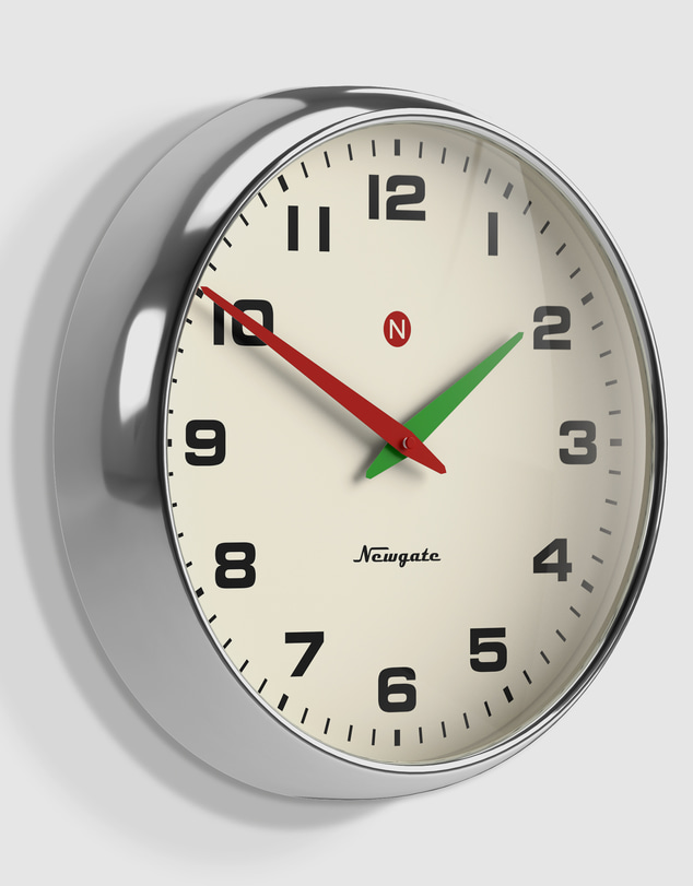 Newgate - Newgate Superstore Wall Clock Alpha Dial Chrome
