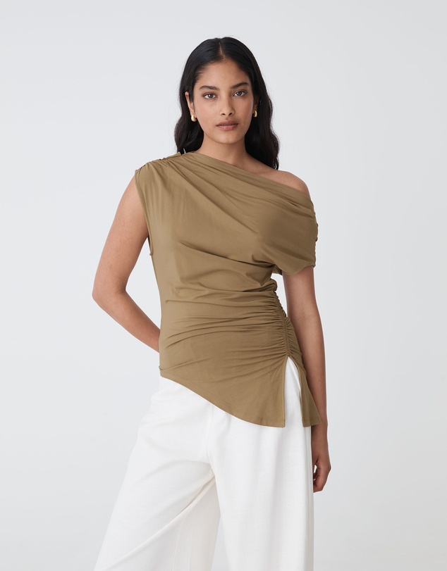 Forcast - Keeley Bamboo Split Hem Top