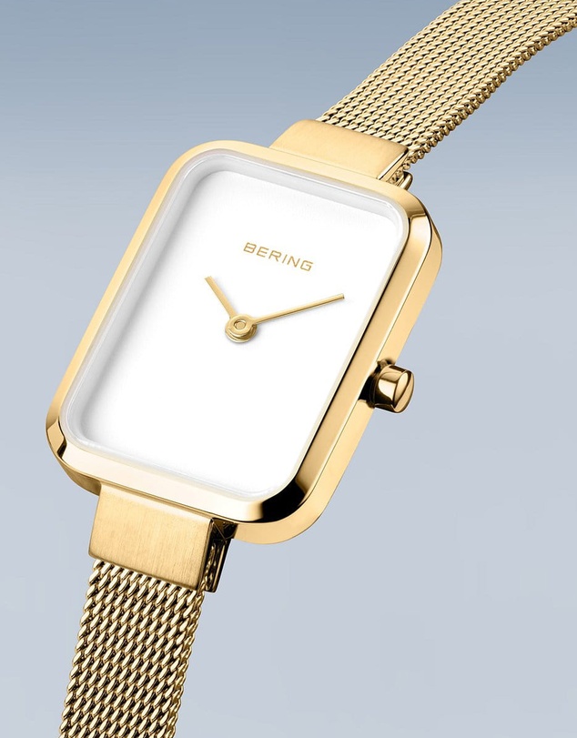 Bering - Petite Square 35mm Gold Watch