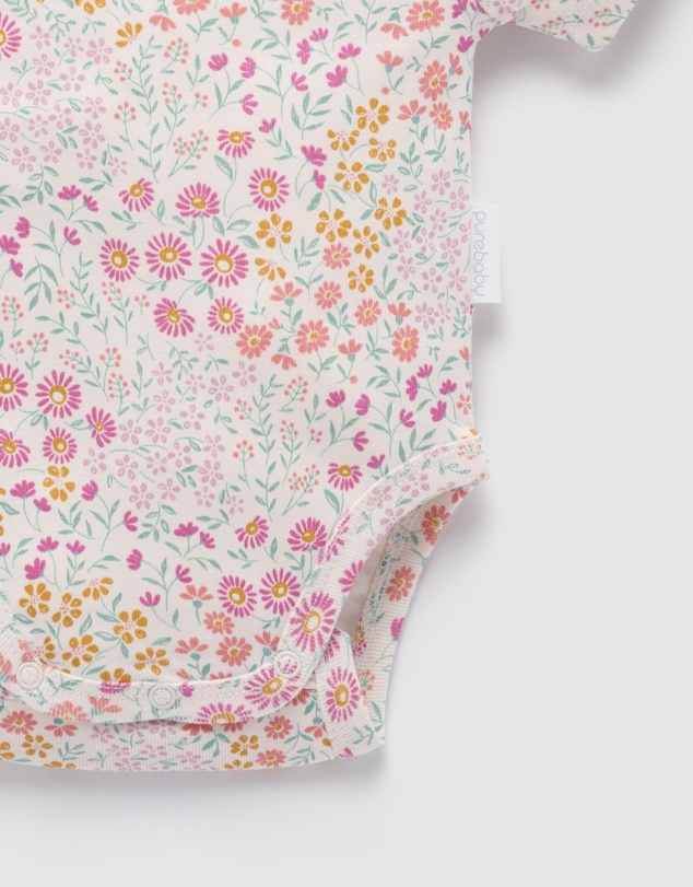 Purebaby - Printed Bodysuit-Babies
