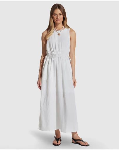Decjuba - Cali Shirred Waist Midi Dress