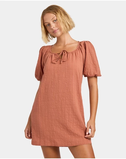 Roxy - Womens Costa Check Midi Dress