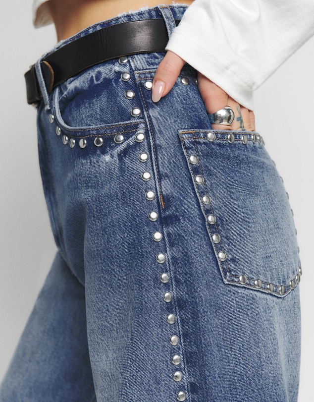 Reformation - Cary High Rise Slouchy Wide Leg Jeans