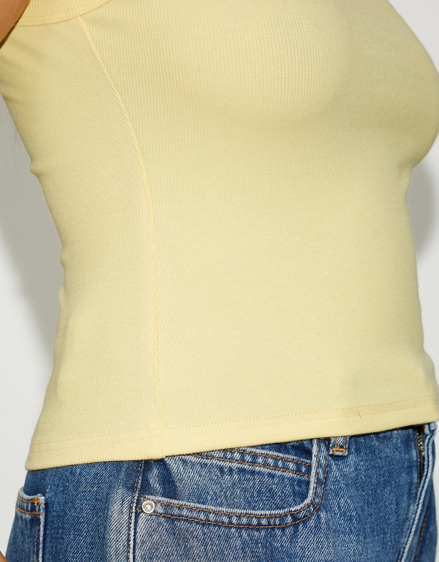 Dazie - Essential Scoop Neck Ribbed Singlet