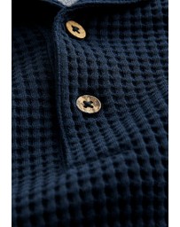 NEXT - Textured Waffle Polo Shirt