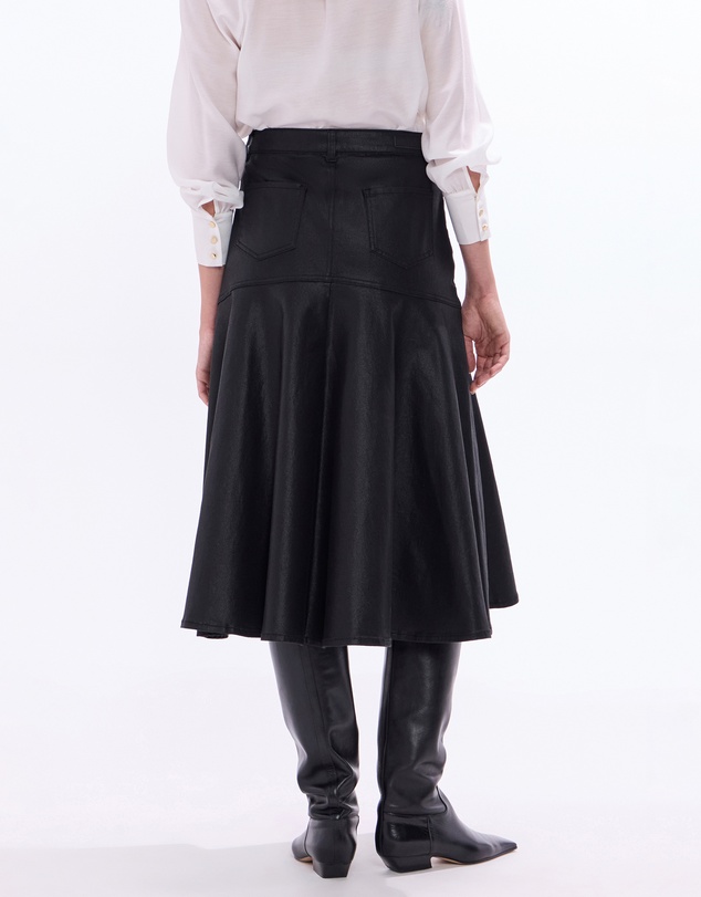 Marcs - Cosmic Coated Denim Skirt