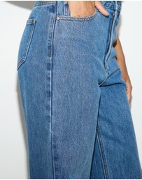 Dazie - Paris High Waisted Straight Leg Denim Jeans