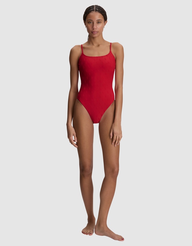 Polo Ralph Lauren - Logo Jacquard Kennedy Low Back Swimsuit