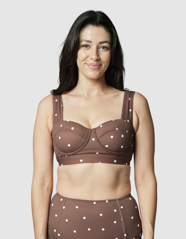 UNE PIECE - Textured Original Bustier Balconette Bralette Bikini Top