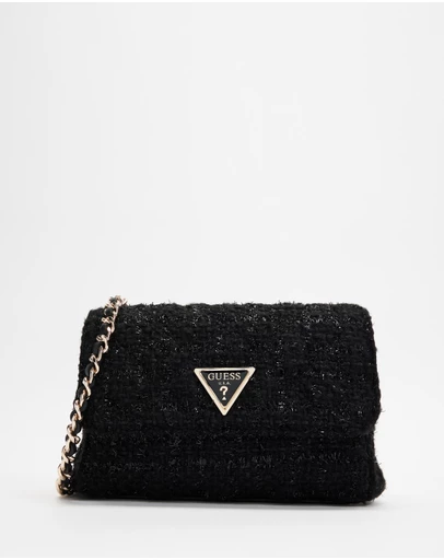 GUESS - Giully Mini 2 Comp Convertible Flap Tweed Bag