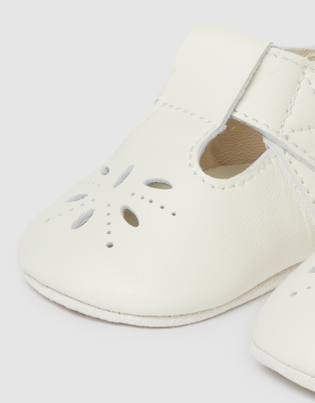 Purebaby - Leather Eyelet T-Bar-Kids-Babies