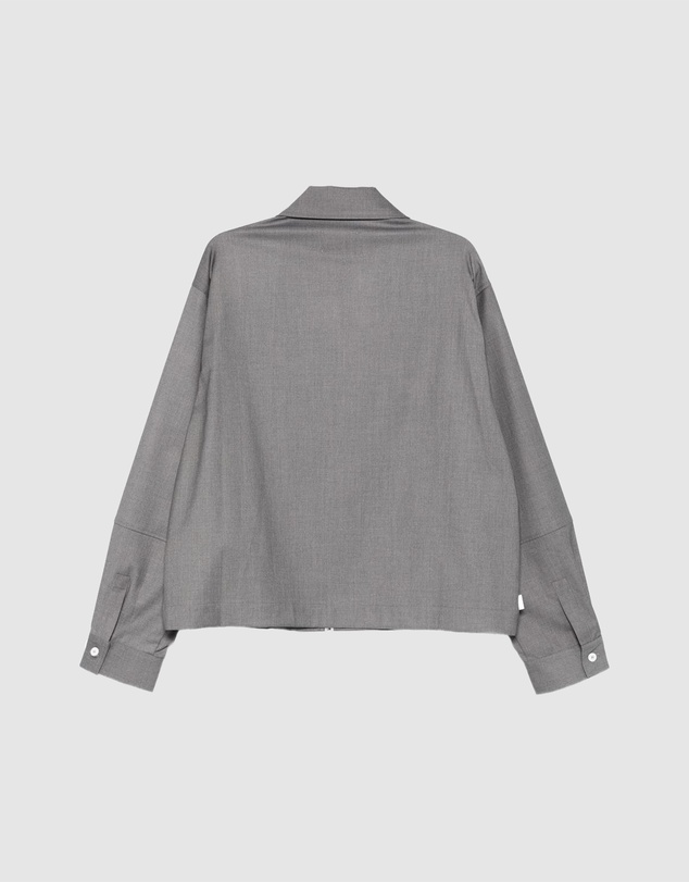 Bonsai - Oversize Fit Embroidery Logo Zip Shirt