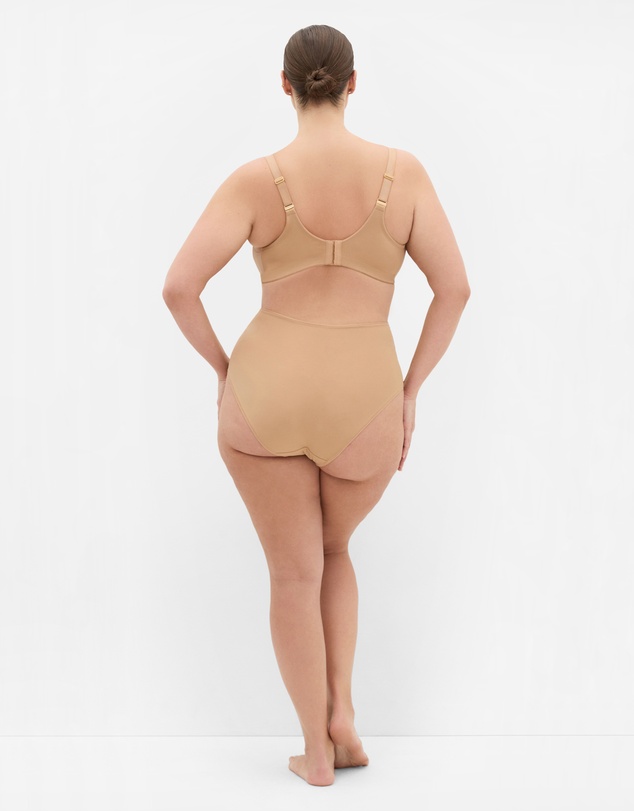 City Chic - Plus size Luxe Microfibre Wireless Bra - cafe
