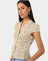 Forcast - Roxanne Floral Cap Sleeve Top