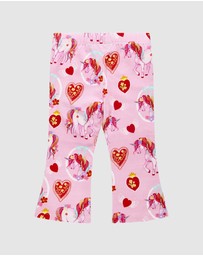 Rock Your Baby - Unicorn Hearts Baby Flare Legging