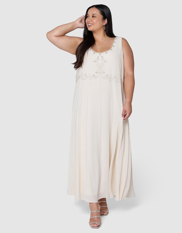The Poetic Gypsy - Moonchild Beaded Maxi Dress