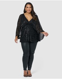 Pink Dusk by Curve Project - Rumors Sequin Top