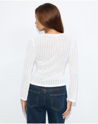 Dazie - Bondi Sheer Long Sleeve Top