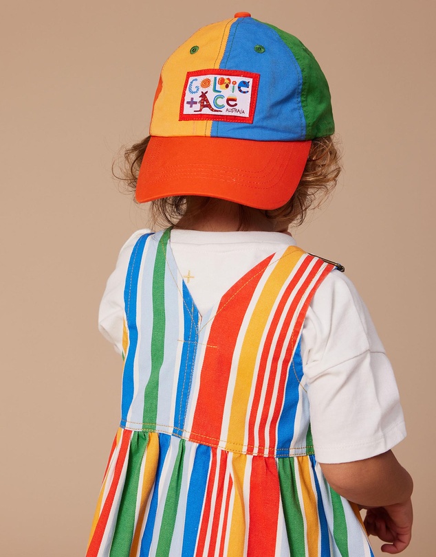 Goldie + Ace - Tully Tiered Pinafore Dress Land Down Under Stripe- ICONIC EXCLUSIVE