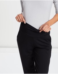 Angel Maternity - Maternity Soft Ponti Relax Fit Full Length Pants