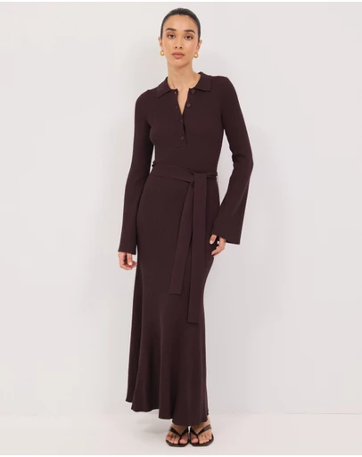 Calli - Audrey Flare Sleeve Maxi Dress