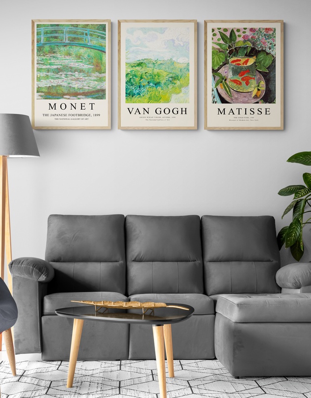Inka Arthouse - Matisse x Monet x Van Gogh Set of 3 Art Prints
